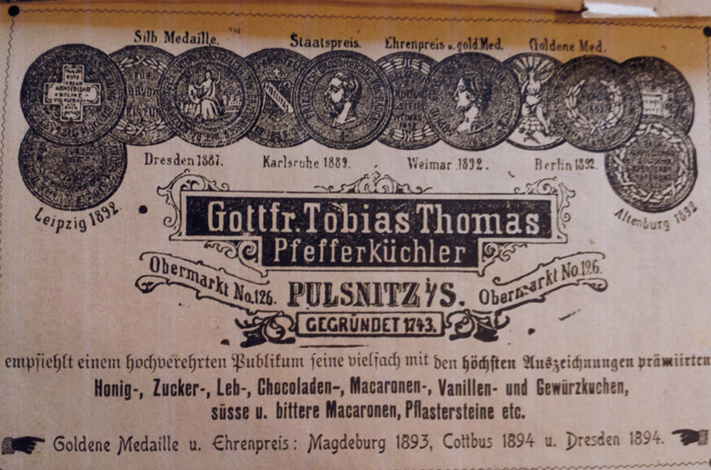 Gründungsurkunde Gottfr. Tobias Thomas Pfefferküchler